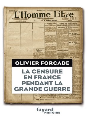 cover image of La Censure en France pendant la Grande Guerre
